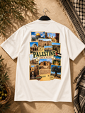 Premium heavyweight T-shirt made from a soft cotton and polyester blend. 300 GSM fabric gives it a thick, durable, and high-quality feel. Features a bold Palestinian-inspired graphic with a comfortable unisex fit. Designed for everyday wear with a long-la